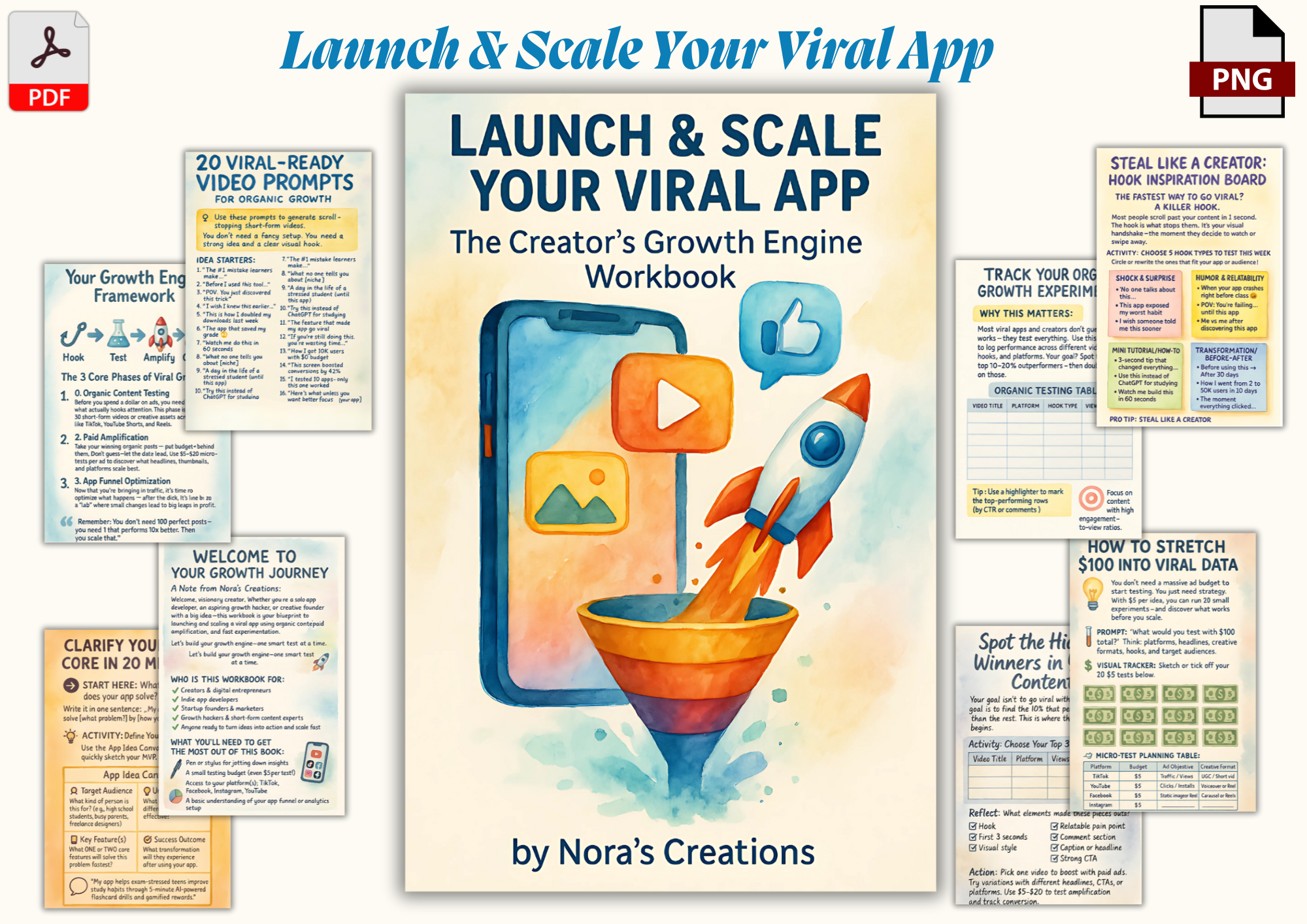 Launch & Scale Your Viral App Workbook Graphic by Nora as · Creative ...