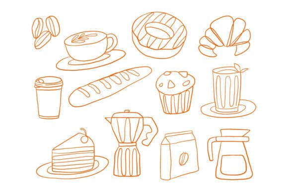 Line Art Cafe Food and Drink Icon