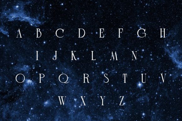 Moon Glyphs Font PNG with transparent background - Preview 2