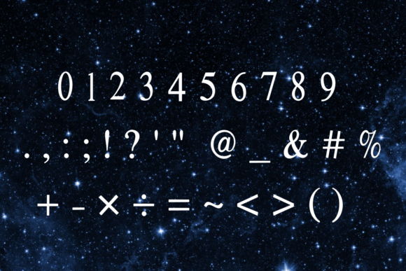 Moon Glyphs Font PNG with transparent background - Preview 3