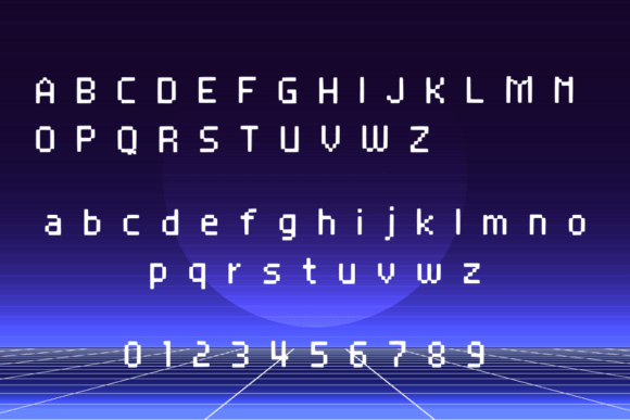 Pixel Drive Font PNG with transparent background - Preview 2