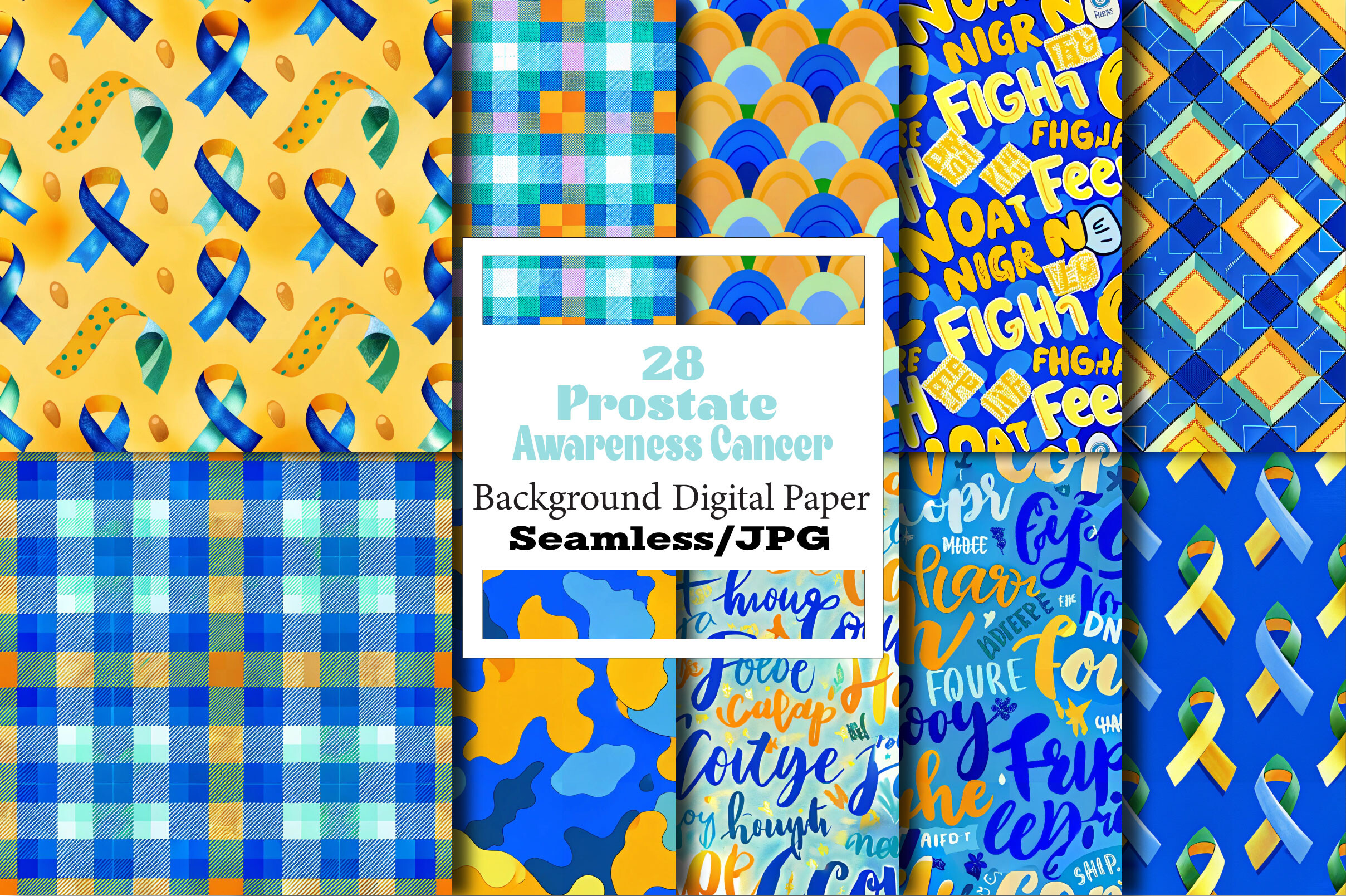 Proptate Paper Prostate Awareness Cancer Digital Papers Graphic by Vintage · Creative ...