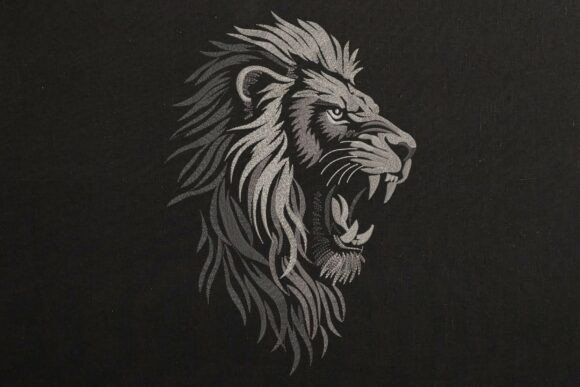 Realistic Aggressive King Lion