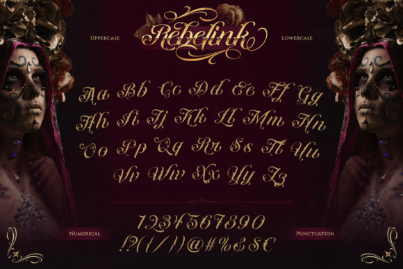 Rebelink Font PNG with transparent background - Preview 1