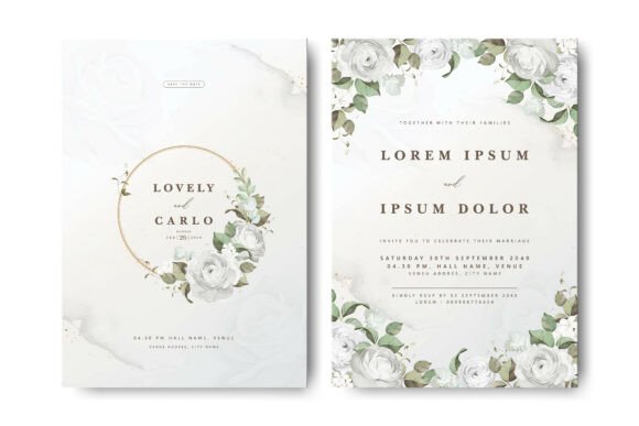 Elegant Floral Wedding Card Design Graphic by FiskiaStock · Creative ...