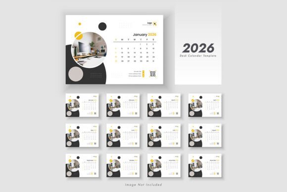 2026 Desk Calendar Vector Design Graphic by Creative Pixa · Creative ...