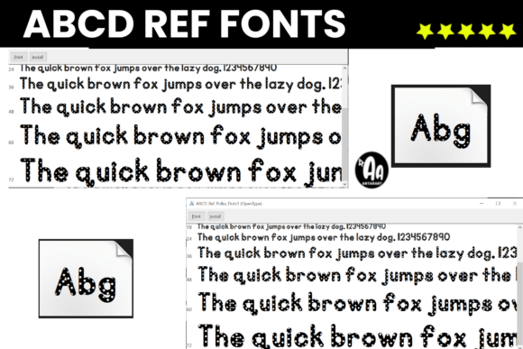 Abcd Ref Polka Dot Font - Preview 2