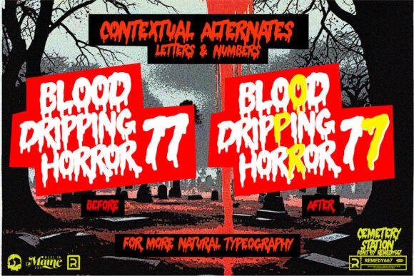 Cemetery Station Font - Preview 5