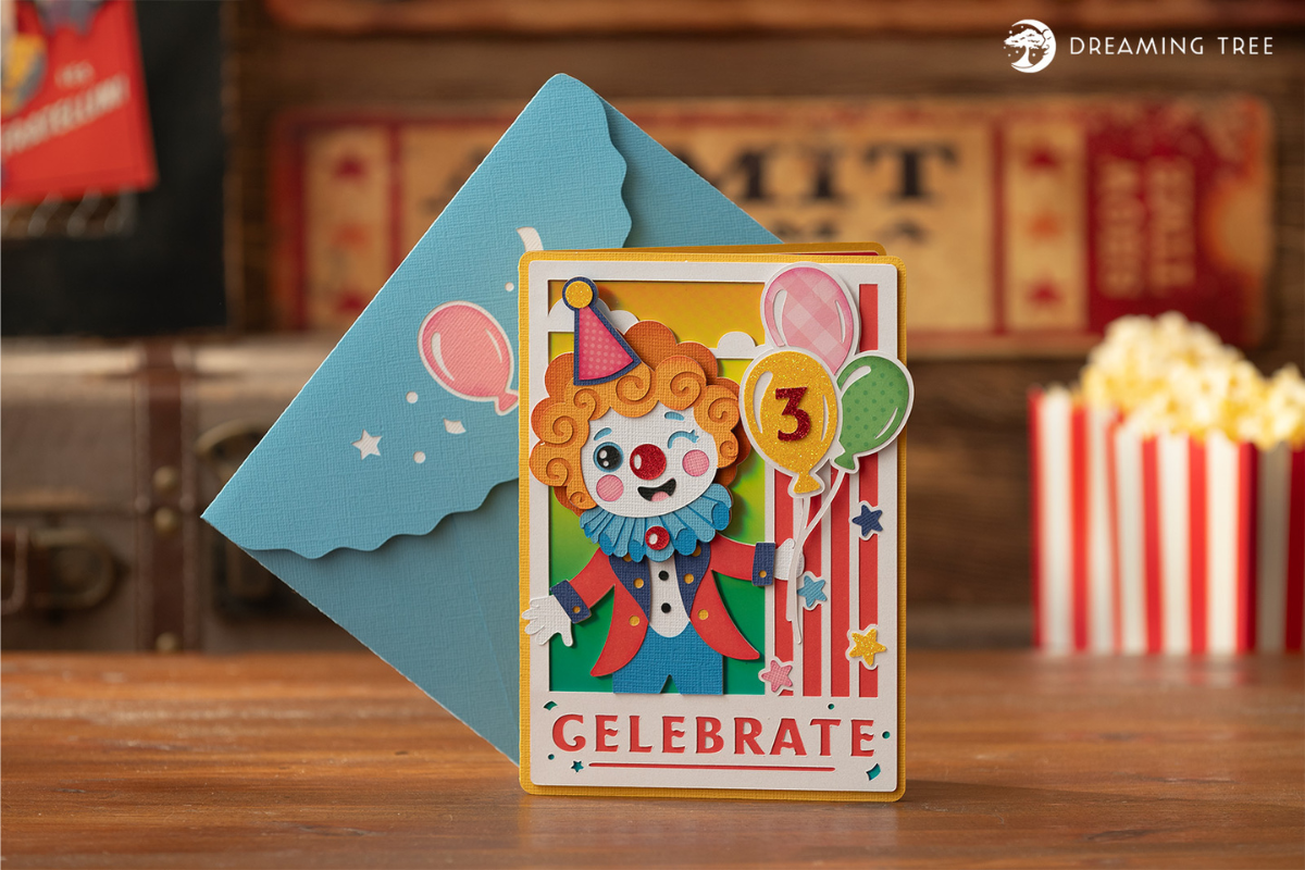 Clowning Around Card SVG file