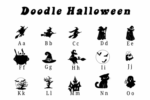 Doodle Halloween Font - Preview 1