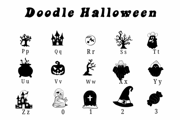 Doodle Halloween Font - Preview 2