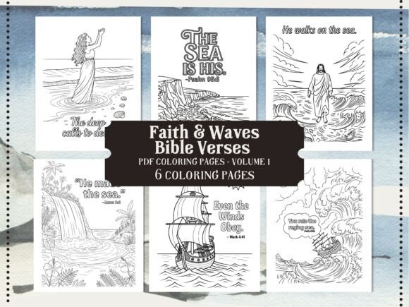 Faith & Waves Ocean Theme Coloring Pages