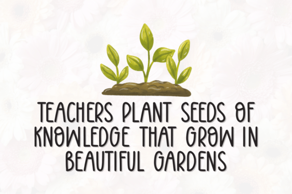 Floral Teacher Font - Preview 2