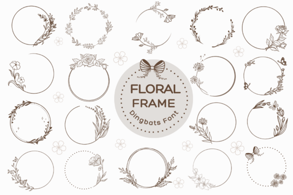 Preview of Floral Frame dingbat font