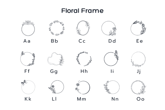 Floral Frame Font - Preview 6