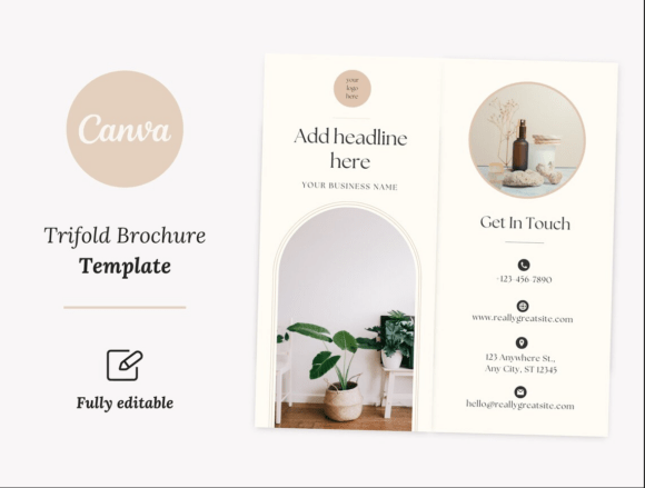 Foldable Brochure Canva Template