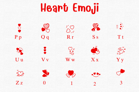 Heart Emoji Font - Preview 2