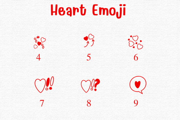 Heart Emoji Font - Preview 3