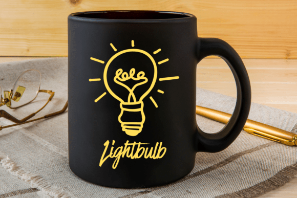 Lightbulb Font PNG with transparent background - Preview 5