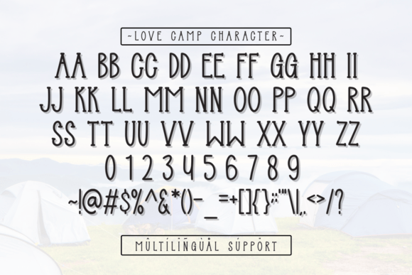 Love Camp Font PNG with transparent background - Preview 1