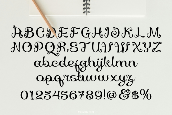 Makulcey Font PNG with transparent background - Preview 5