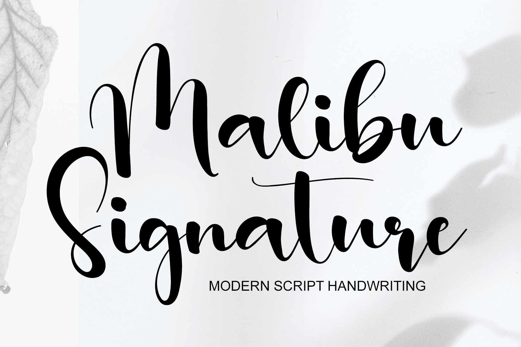 Malibu Signature preview - signature style script for invitations