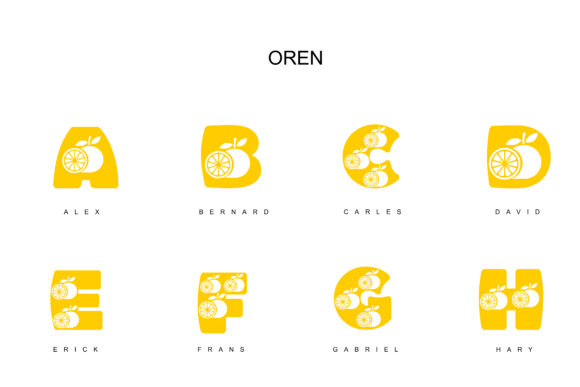 Oren Font PNG with transparent background - Preview 2