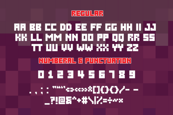 Over Pixel Font PNG with transparent background - Preview 6