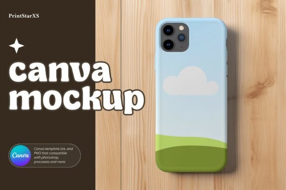 Phone Case Canva Mockup PNG Mobile Cases
