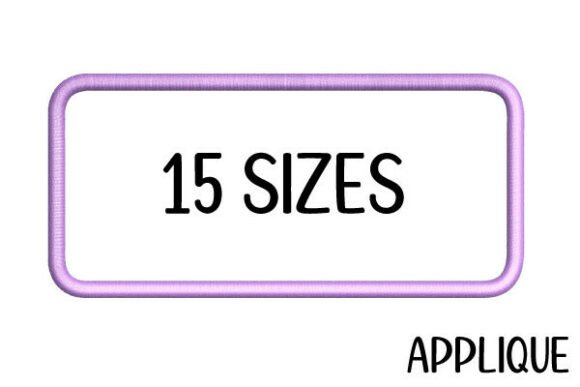 Rounded Rectangle Satin Stitch Appliqué