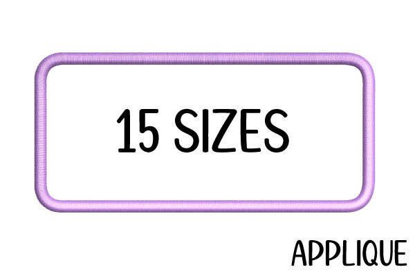 Rounded Rectangle Satin Stitch Appliqué