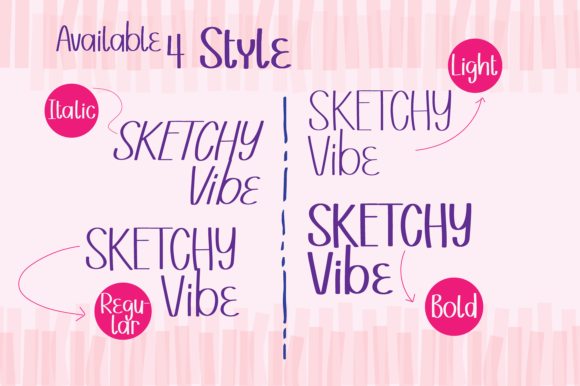 Sketchy Vibe Font PNG with transparent background - Preview 2
