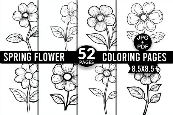 Spring Flower Coloring Pages