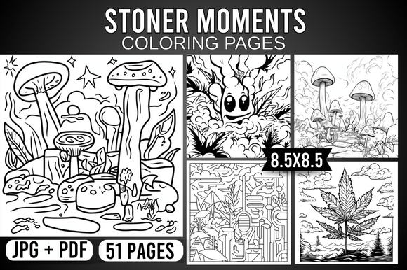 Stoner Moments Coloring Pages