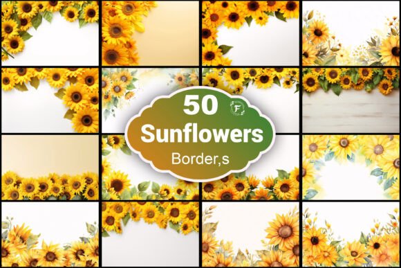 Sunflower Border Background Gráfico Fondos Por Forhadx5