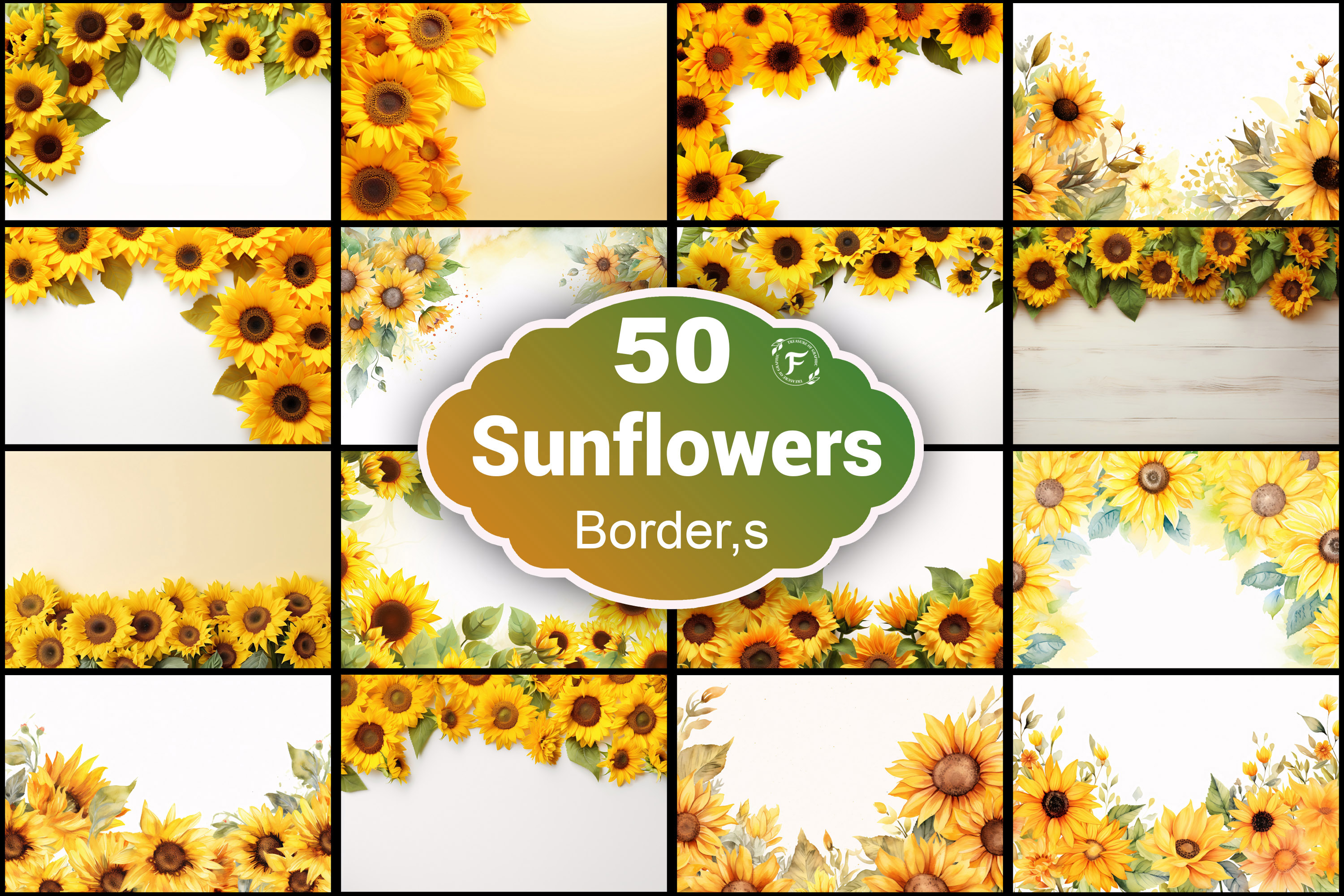 Sunflower Border Background