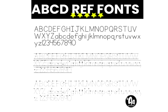 Abcd Ref Tracing Dotted Font - Preview 1