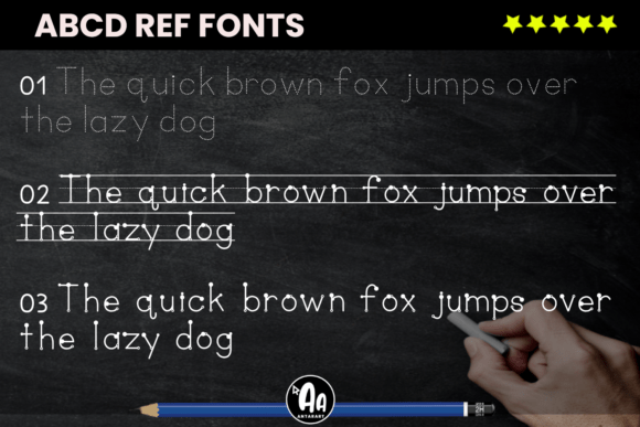 Abcd Ref Tracing Lined Font PNG with transparent background - Preview 1