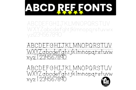 Abcd Ref Tracing Lined Font PNG with transparent background - Preview 2
