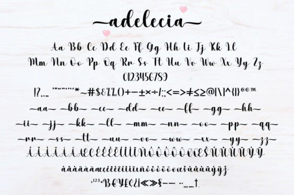 Adelecia Font PNG with transparent background - Preview 5