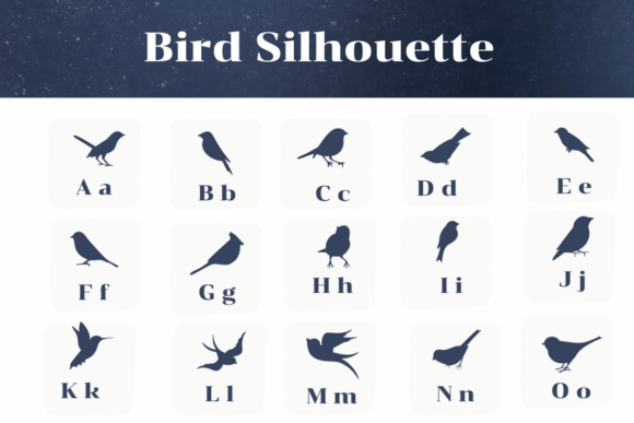Bird Silhouette Font - Preview 1