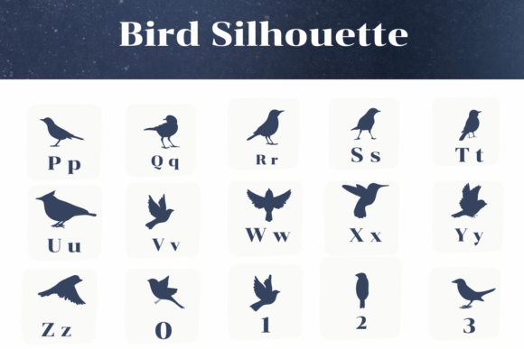 Bird Silhouette Font - Preview 2