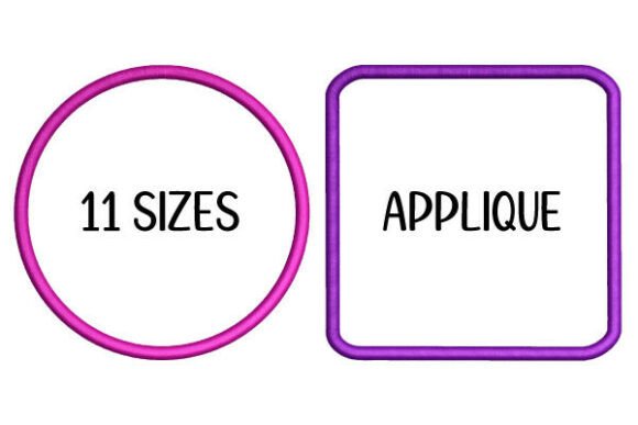 Circle & Rounded Square Satin Stitch