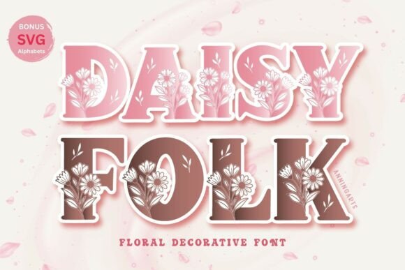 Preview specimen of Daisyfolk decorative font
