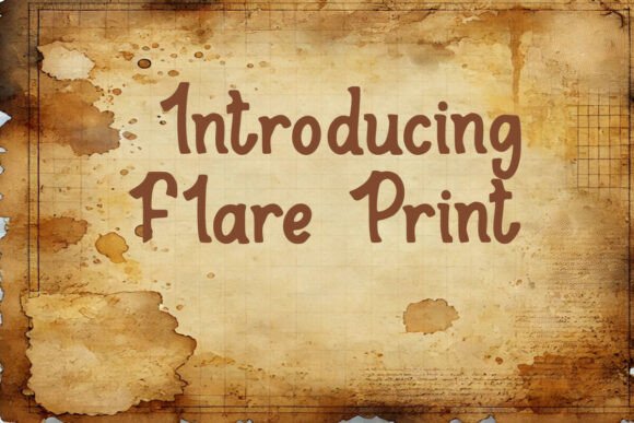 Flare Print Font - Preview 1