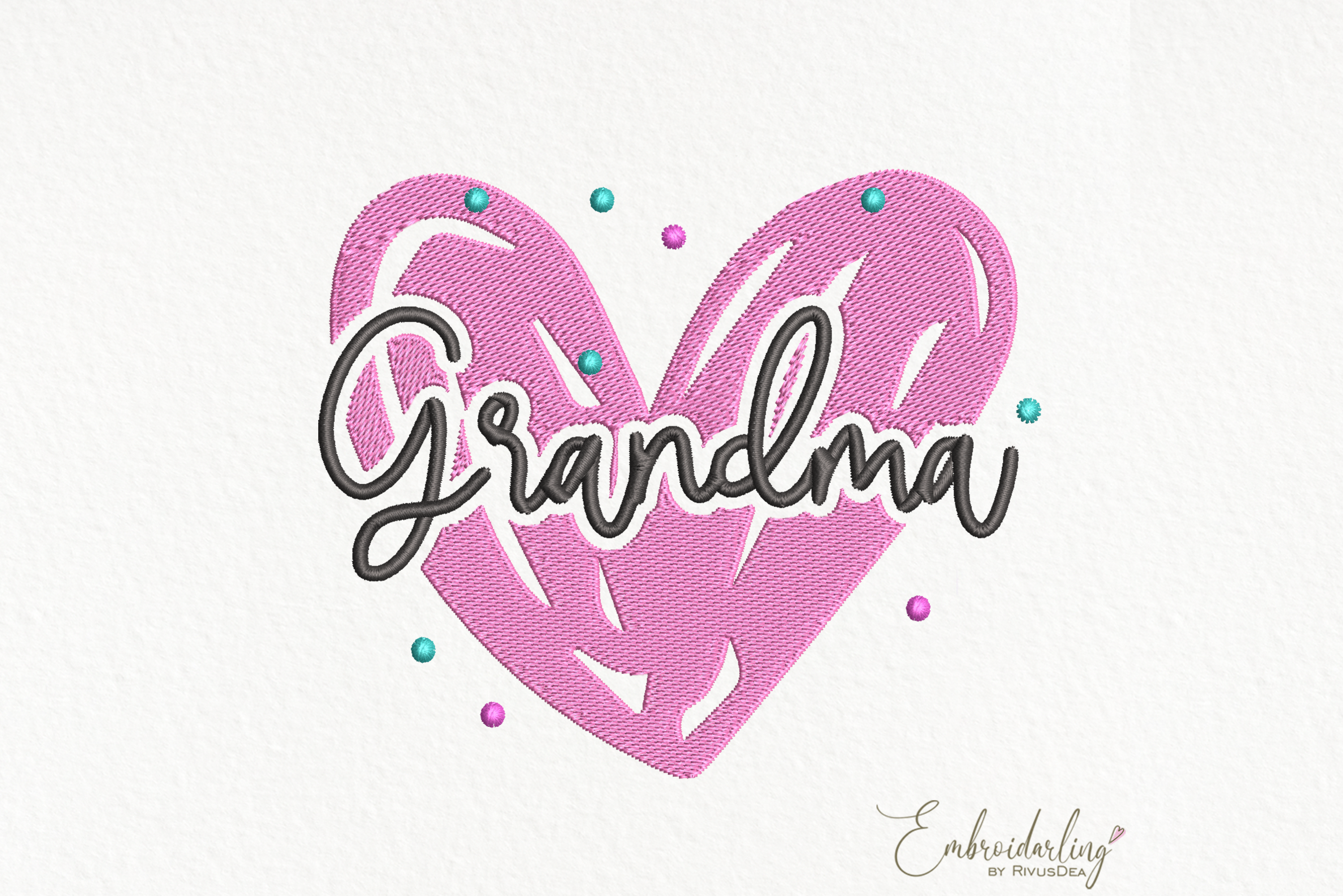 Grandma Embroidery Design File, 6 Sizes.