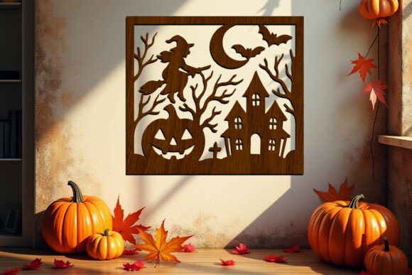 Laser Cut Halloween Wall art SVG