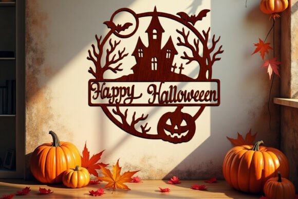 Laser Cut Halloween Wall art SVG