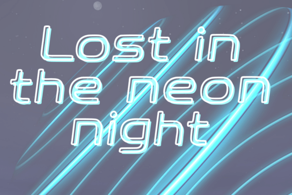 Neonfade Font PNG with transparent background - Preview 1