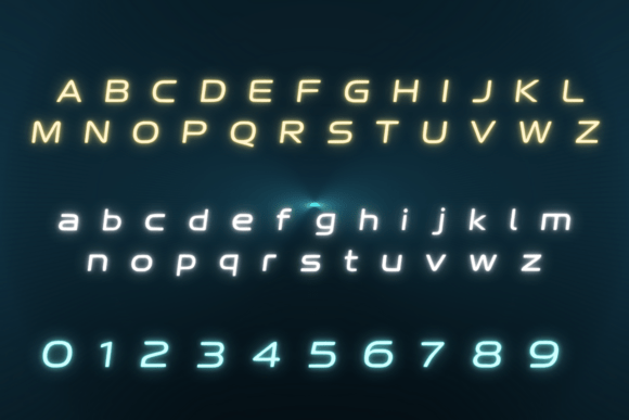 Neonfade Font PNG with transparent background - Preview 2